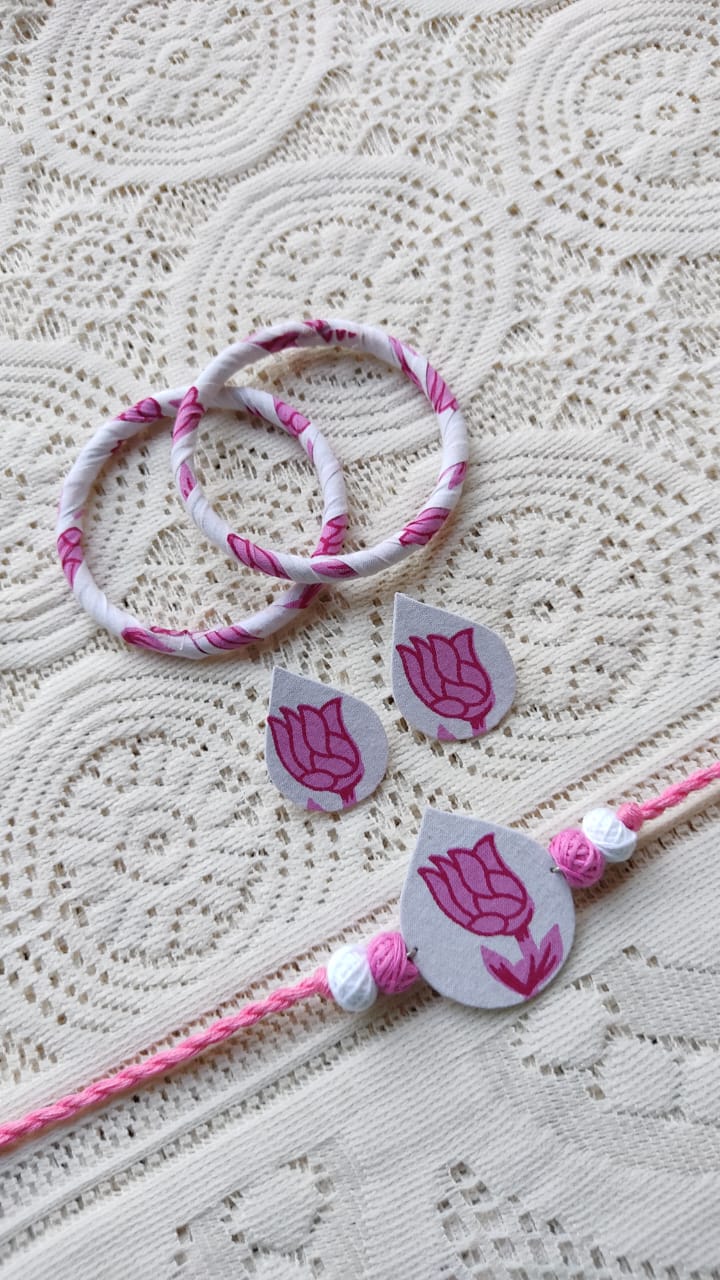 Pink Handmade Jewellery Set