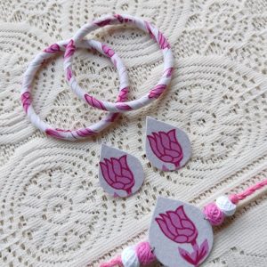 Pink Handmade Jewellery Set